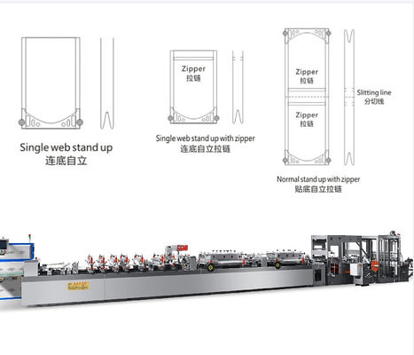 Machine automatique de fabrication de sacs de scellement à trois côtés 220V / 380V 800kg Capacité