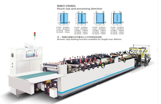 Machine de fabrication de sacs à trois côtés entièrement automatique de 35 kW avec système de contrôle PLC
